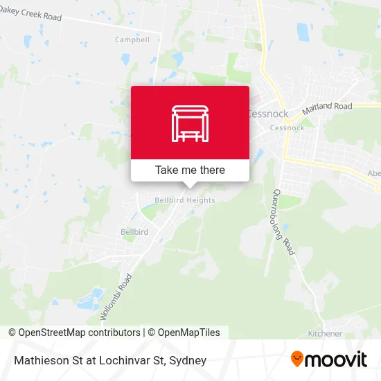Mapa Mathieson St at Lochinvar St
