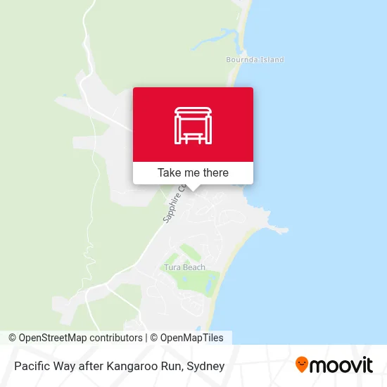 Mapa Pacific Way after Kangaroo Run