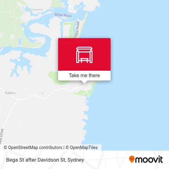 Mapa Bega St after Davidson St