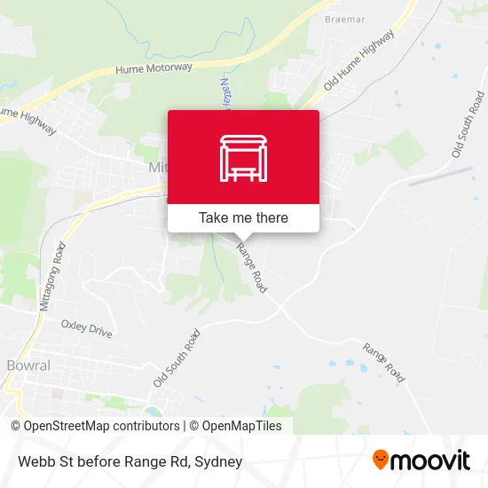 Mapa Webb St before Range Rd