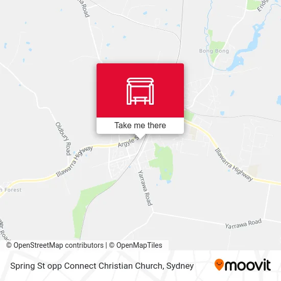 Mapa Spring St opp Connect Christian Church