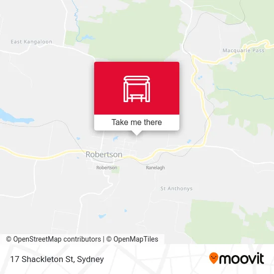 Mapa 17 Shackleton St