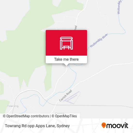 Mapa Towrang Rd opp Apps Lane