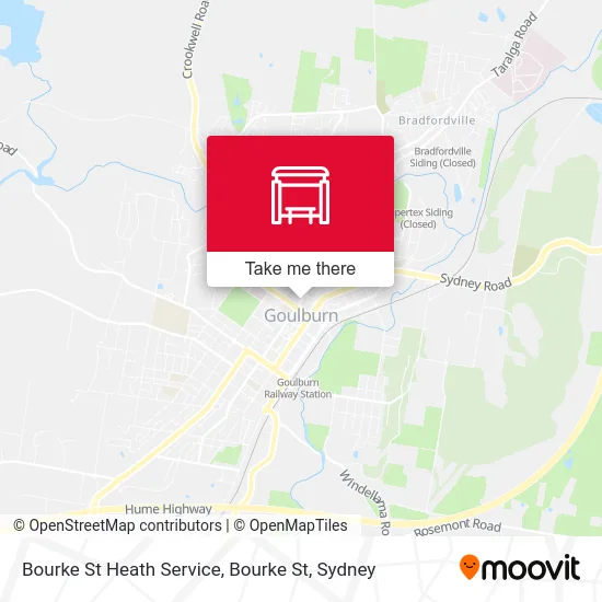 Mapa Bourke St Heath Service, Bourke St