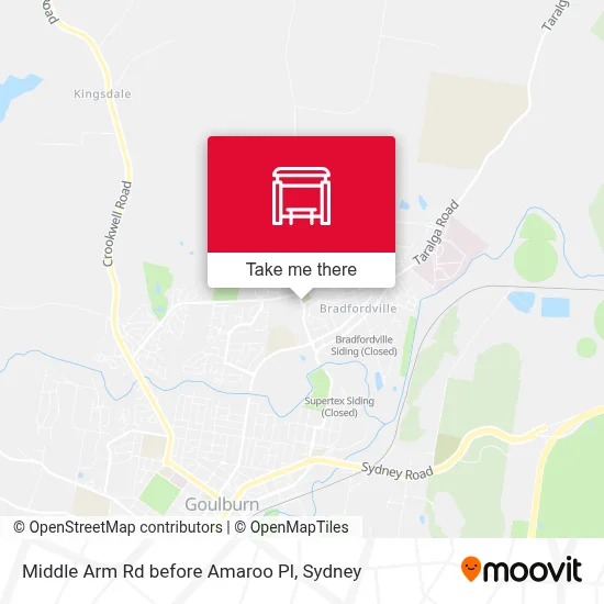 Mapa Middle Arm Rd before Amaroo Pl