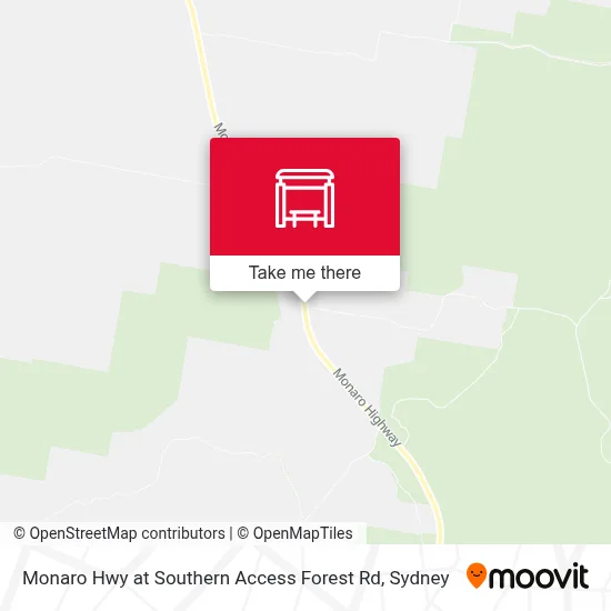 Mapa Monaro Hwy at Southern Access Forest Rd