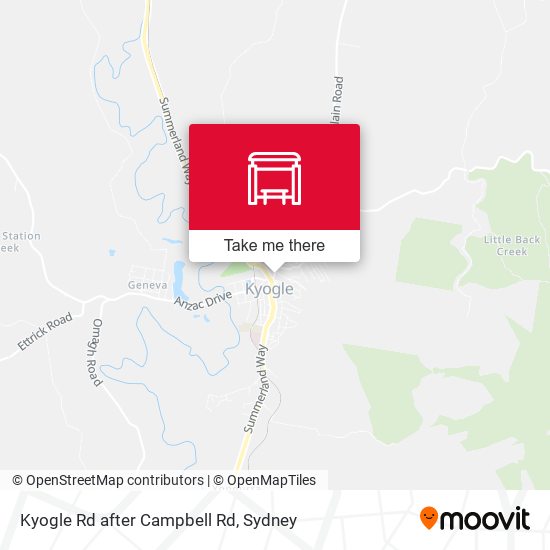 Mapa Kyogle Rd af Campbell Rd