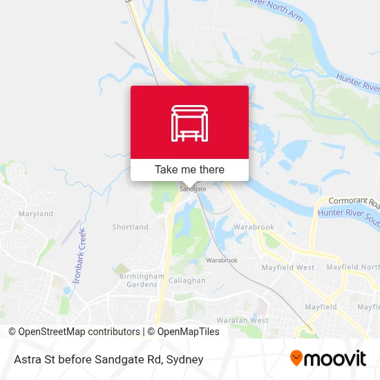 Mapa Astra St before Sandgate Rd