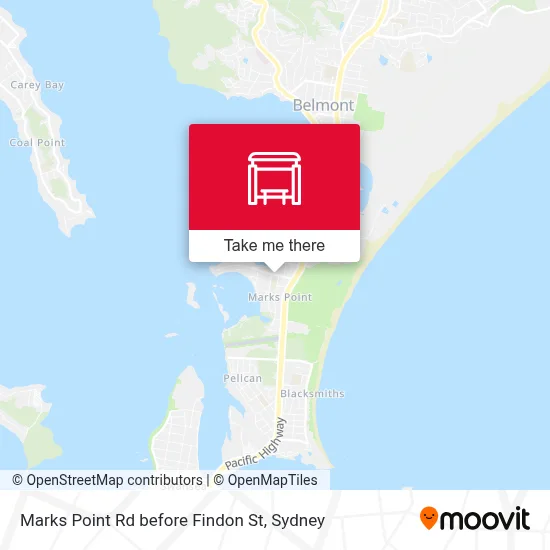 Mapa Marks Point Rd before Findon St