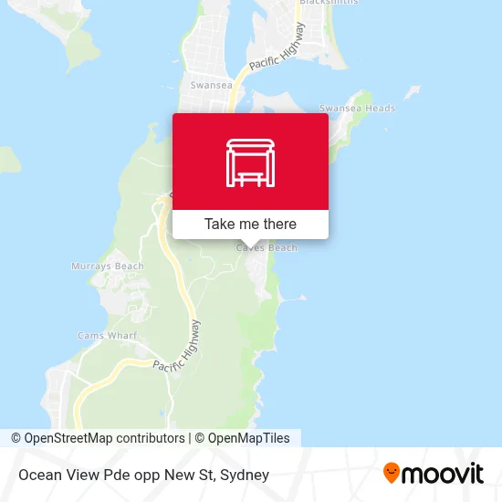 Mapa Ocean View Pde opp New St