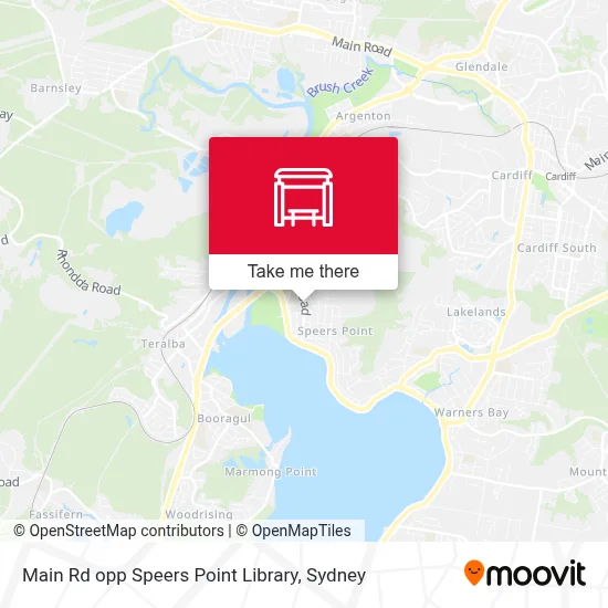 Mapa Main Rd opp Speers Point Library