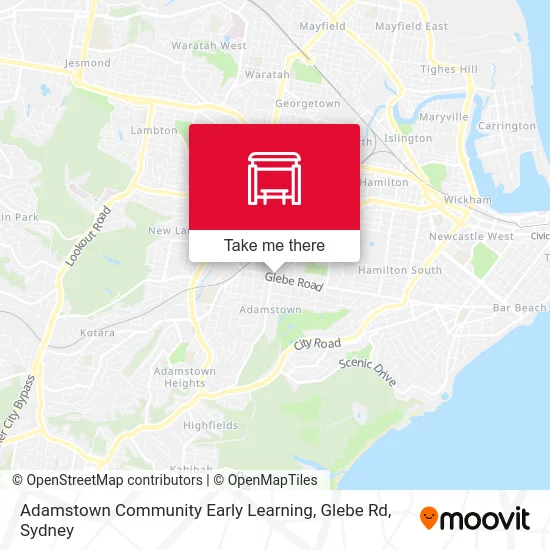 Mapa Adamstown Community Early Learning, Glebe Rd