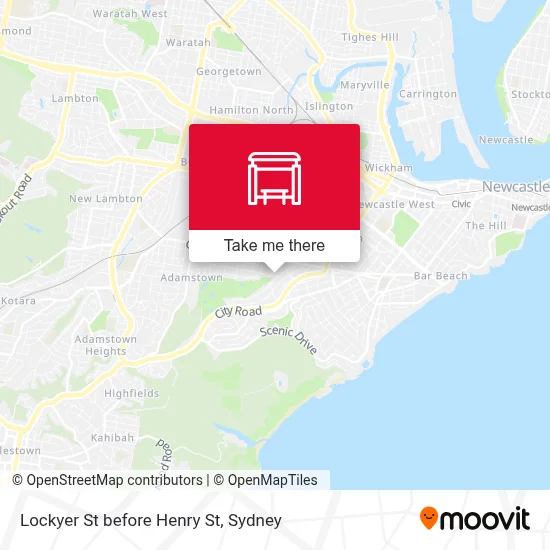 Mapa Lockyer St before Henry St