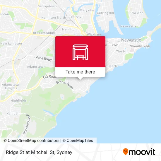 Mapa Ridge St at Mitchell St