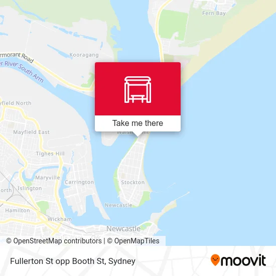 Mapa Fullerton St opp Booth St