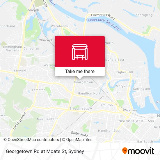 Mapa Georgetown Rd at Moate St