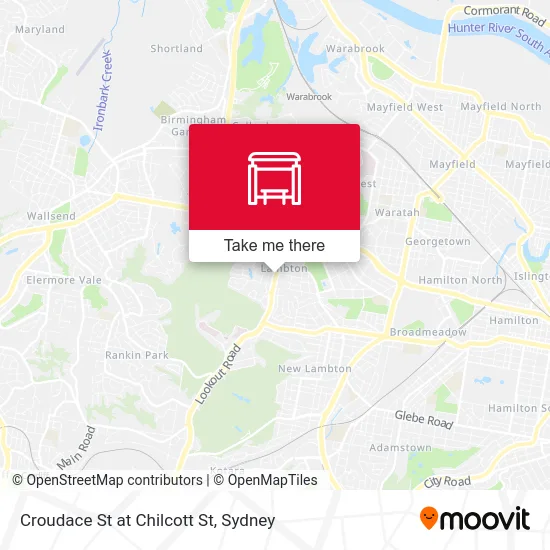 Mapa Croudace St at Chilcott St