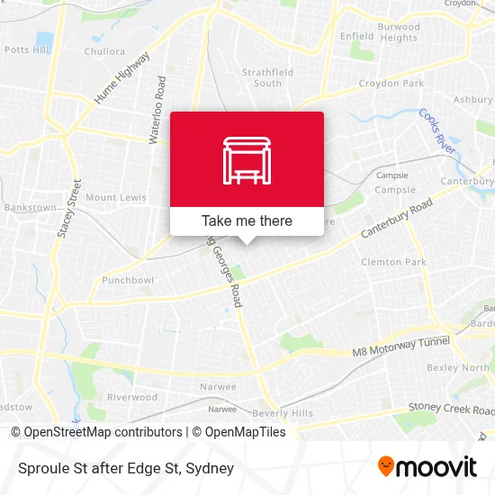 Mapa Sproule St after Edge St