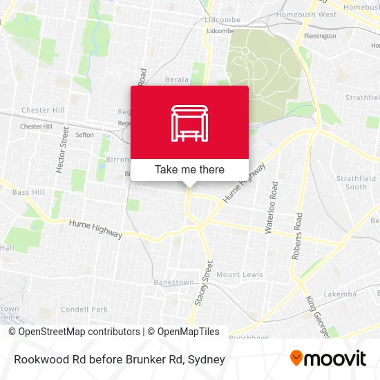 Mapa Rookwood Rd before Brunker Rd