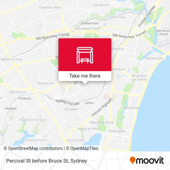 Mapa Percival St before Bruce St