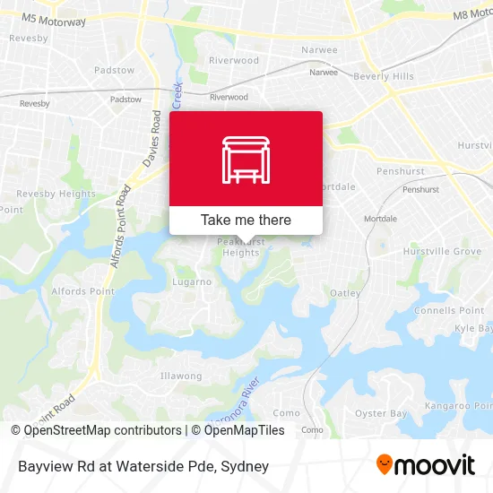 Mapa Bayview Rd at Waterside Pde