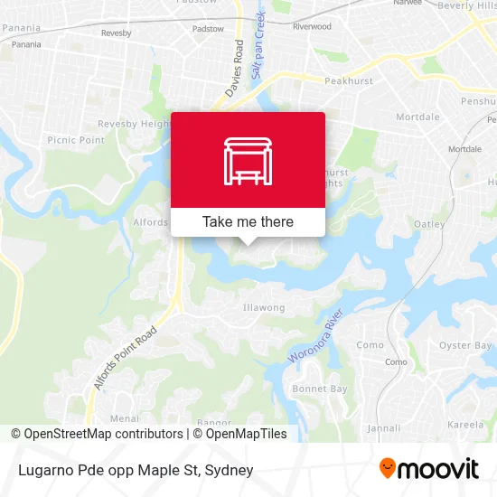 Mapa Lugarno Pde opp Maple St