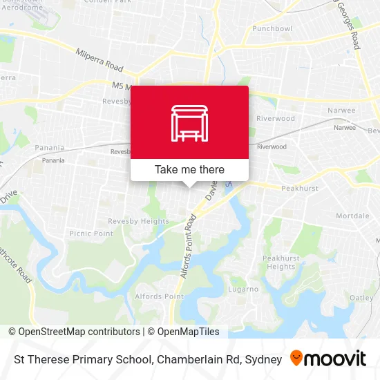 Mapa St Therese Primary School, Chamberlain Rd