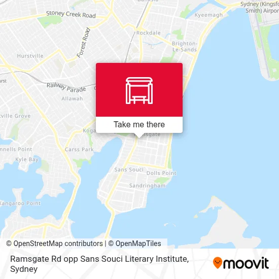 Mapa Ramsgate Rd opp Sans Souci Literary Institute