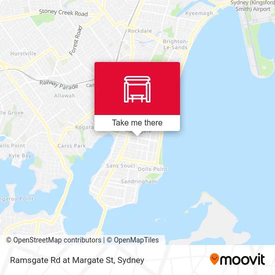 Mapa Ramsgate Rd at Margate St