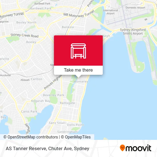 Mapa AS Tanner Reserve, Chuter Ave