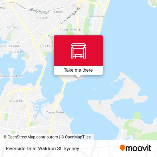 Mapa Riverside Dr at Waldron St