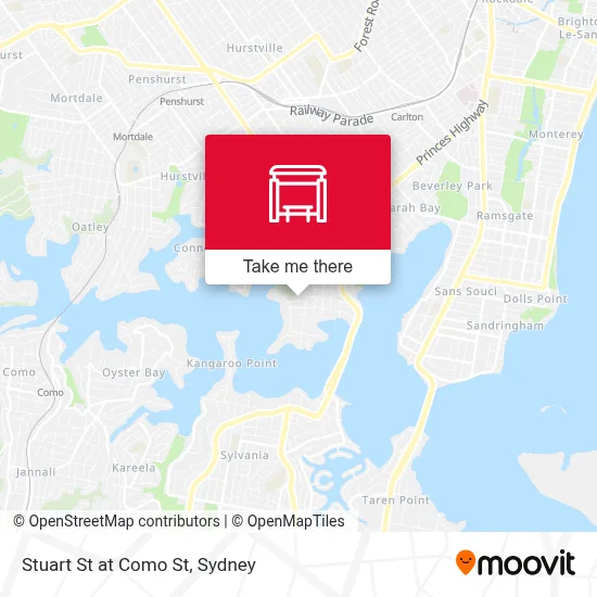 Mapa Stuart St at Como St