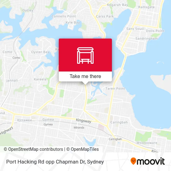 Mapa Port Hacking Rd opp Chapman Dr