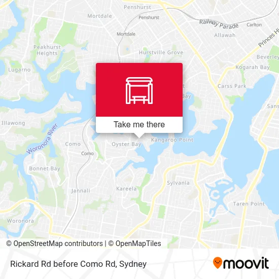 Mapa Rickard Rd before Como Rd