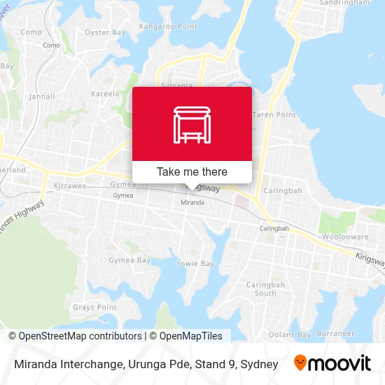 Mapa Miranda Interchange, Urunga Pde, Stand 9