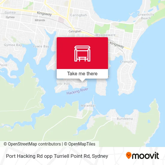 Mapa Port Hacking Rd opp Turriell Point Rd