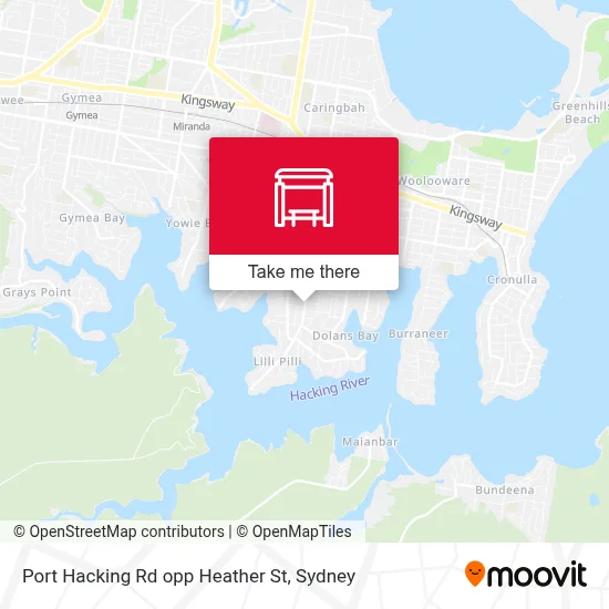 Mapa Port Hacking Rd opp Heather St