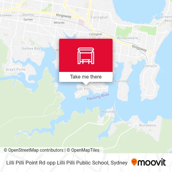 Mapa Lilli Pilli Point Rd opp Lilli Pilli Public School