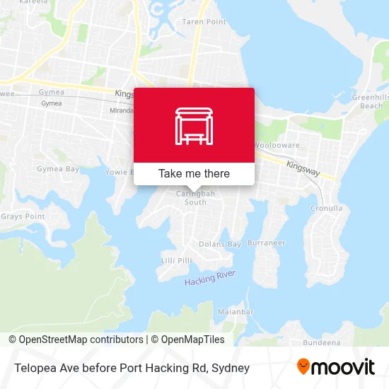 Mapa Telopea Ave before Port Hacking Rd