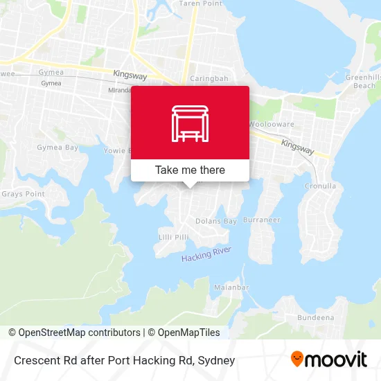 Mapa Crescent Rd after Port Hacking Rd