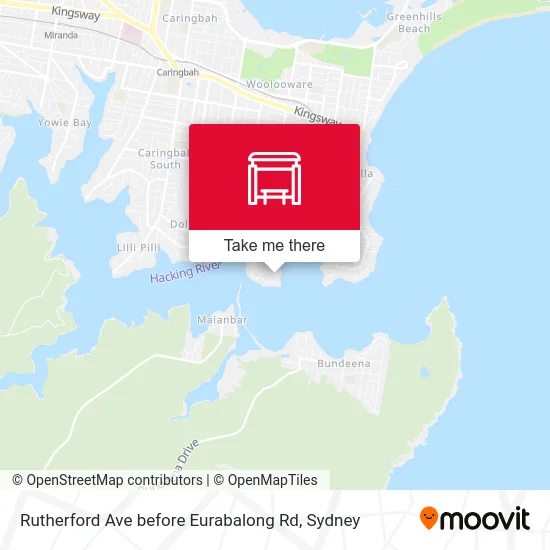 Mapa Rutherford Ave before Eurabalong Rd