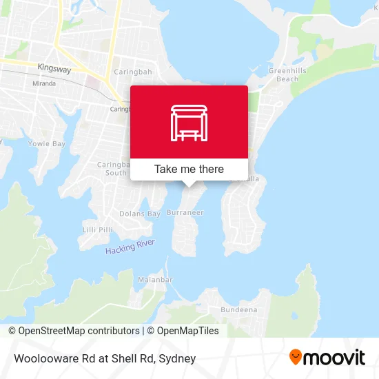 Mapa Woolooware Rd at Shell Rd