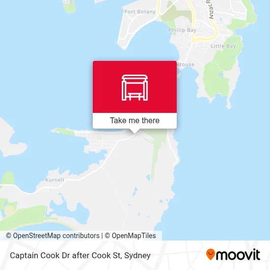 Mapa Captain Cook Dr after Cook St