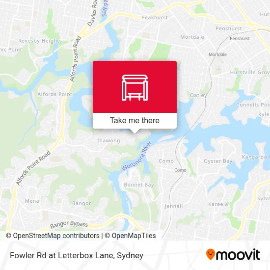 Mapa Fowler Rd at Letterbox Lane