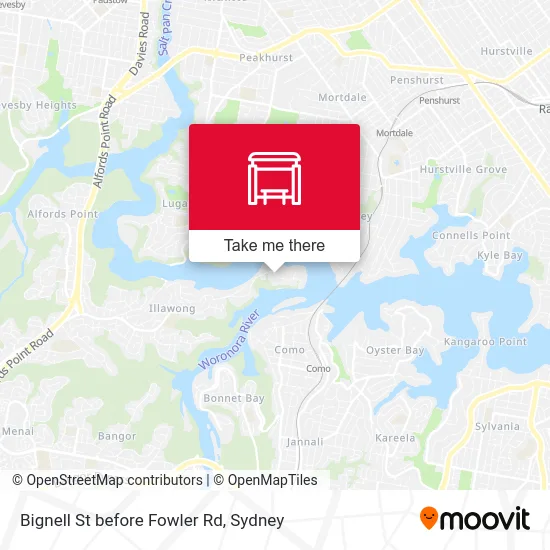 Mapa Bignell St before Fowler Rd