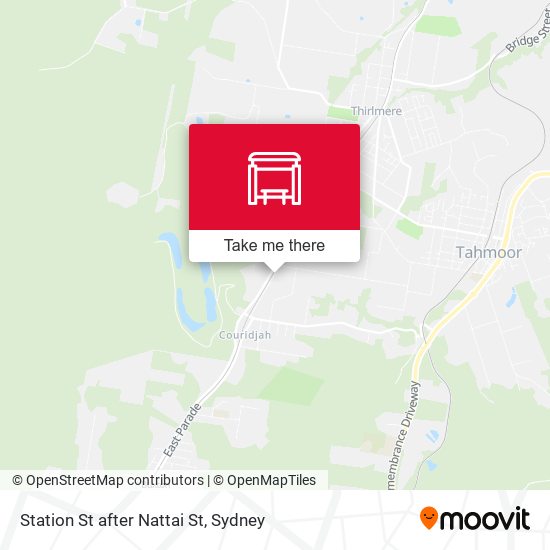 Station St after Nattai St map