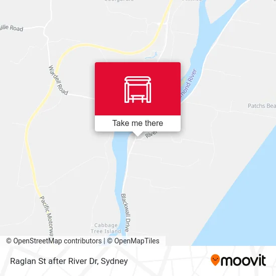 Mapa Raglan St after River Dr