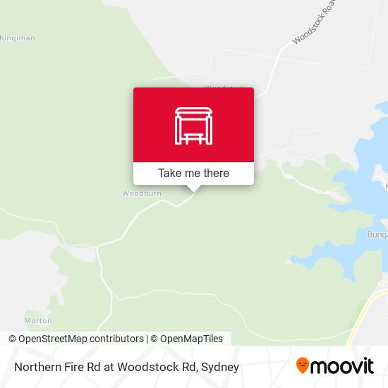 Northern Fire Rd at Woodstock Rd map