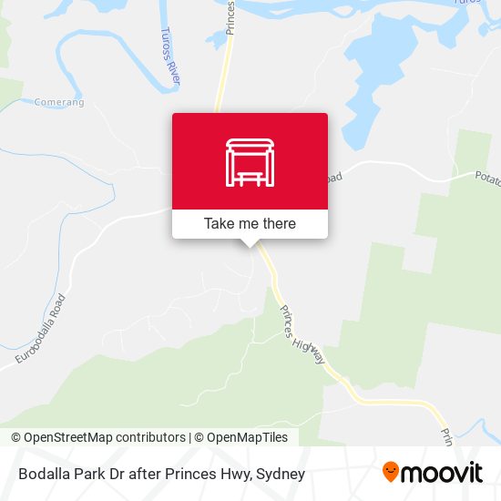 Bodalla Park Dr after Princes Hwy map