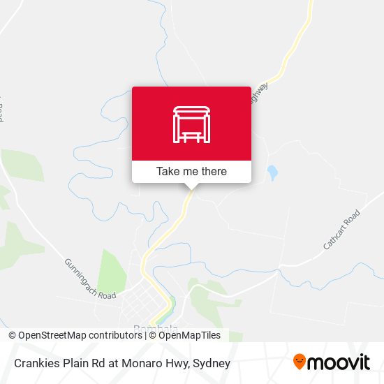 Crankies Plain Rd at Monaro Hwy map